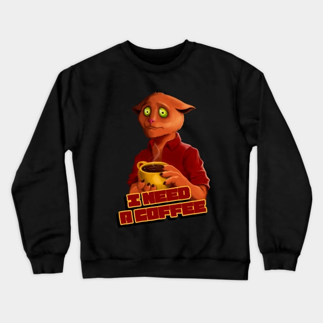 I need a coffee Crewneck Sweatshirt by DeksFlexArt